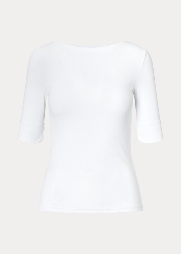 Women's Ralph Lauren Cotton Boatneck Tops | 957346ETY